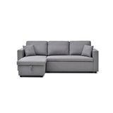 Multifunctional Sofa Bed Fabric Upholstery Chaise Section Comfy Cushions Armrests