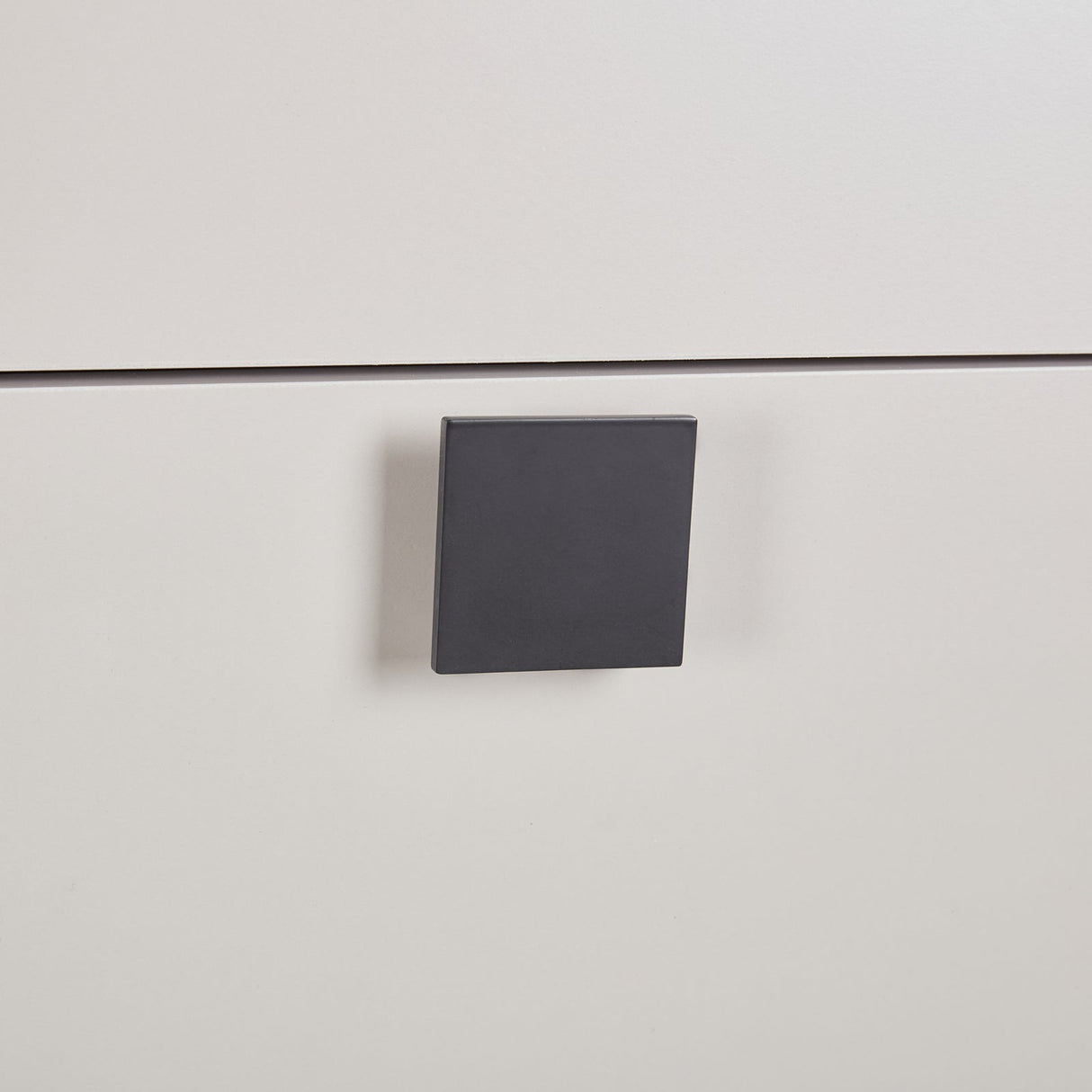 Tallboy with 5 Storage Drawers MDF Combination of Champagne and Black Colour