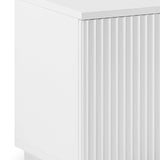 TV Cabinet Storage Drawer MDF Glossy Entertainment Unit in White colour