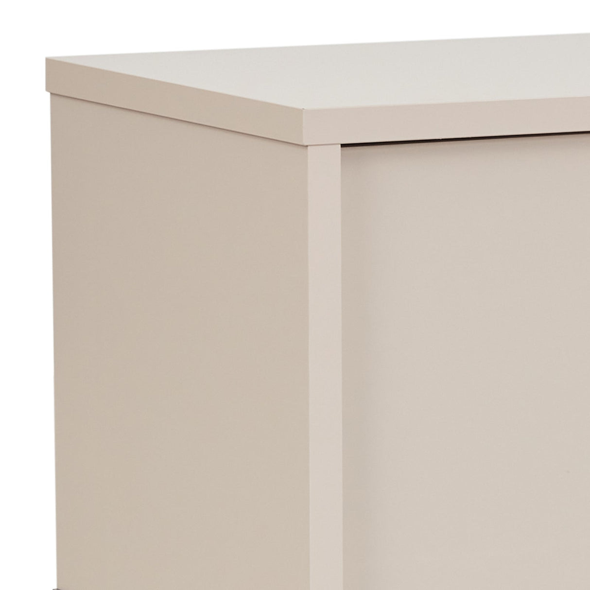 TV Cabinet with Storage Drawer Open Shelve Cabinet MDF in Champagne Colour
