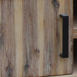 Ember TV Cabinet with 2 Storage Drawers Cabinet Solid Acacia Wooden Entertainment Unit in Sliver Bruch Colour