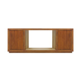 TV Cabinet MDF Brown Colour Two Sideboards Open Space