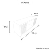 TV Cabinet MDF Brown Colour Two Sideboards Open Space