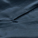100% Cotton Vintage Washed Bed Quilt Cover Set - Dark Indigo - Single