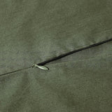 100% Cotton Vintage Washed Bed Quilt Cover Set - Khaki Green - Single