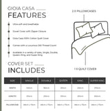 100% Cotton Vintage Washed Bed Quilt Cover Set - Khaki Green - Single