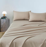 Vintage Washed Microfibre Sheet Set with 1 Pillowcase - Linen - Single