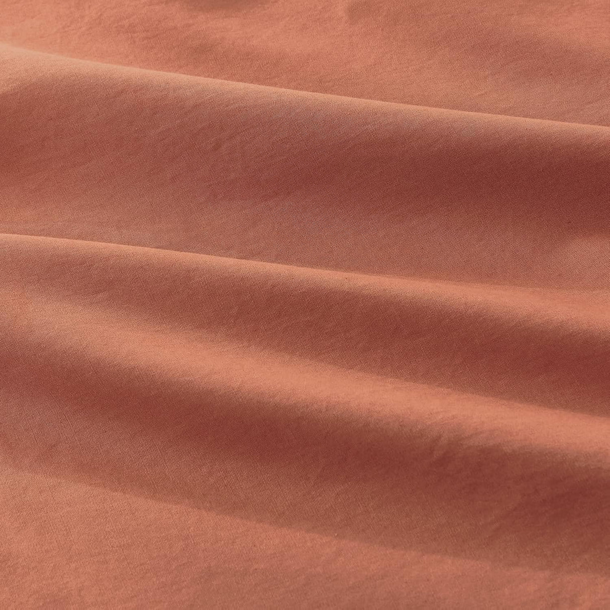 100% Cotton Vintage Washed Bed Quilt Cover Set - Brick - Double Size