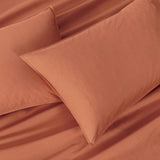 100% Cotton Vintage Washed Bed Quilt Cover Set - Brick - Double Size