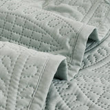 Lisbon Quilted 3-Piece Embossed Coverlet Set (Sage Green, Double/Queen)