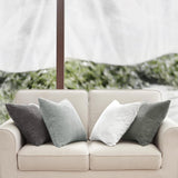 Corduroy Velvet Cushion Covers - Soft Velvet Fabric with Hidden Zipper - Stylish Mix of Grey Shades, 45cm x 45cm (Pack of 4)
