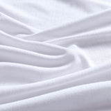 100% Jersey Cotton Quilt Cover Set - White - Queen