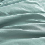 Vintage Washed Microfibre Quilt Cover Set (3Pcs) - Seafoam - King Size