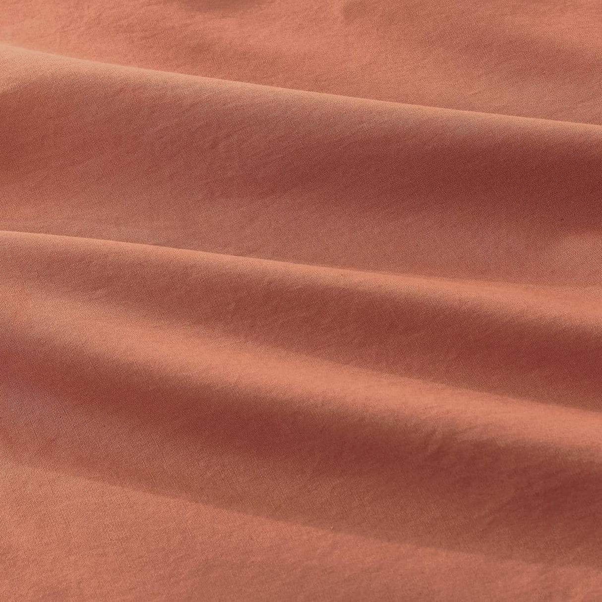 100% Cotton Vintage Washed Bed Quilt Cover Set - Brick - King Size