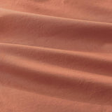 100% Cotton Vintage Washed Bed Quilt Cover Set - Brick - King Size