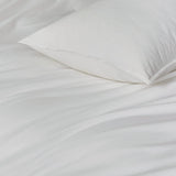 100% Cotton Vintage Washed Bed Quilt Cover Set - White - King Size