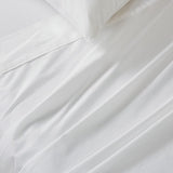 Vintage Washed 100% Cotton Sheet Set with 2 Pillowcases - White - King Size