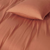 100% Cotton Vintage Washed Bed Quilt Cover Set - Brick - Super King Size