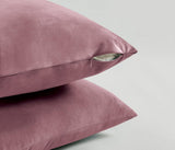 Twin-Pack Velvet Cushion Covers - Soft Microfibre Cushion Covers with Hidden Zipper (Blush, 65cm*65cm)