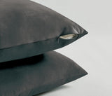 Twin-Pack Velvet Cushion Covers - Soft Microfibre Cushion Covers with Hidden Zipper (Dark Grey, 30cm*50cm)