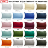 Artex 250TC 100% Cotton Sheet Set Single Sky