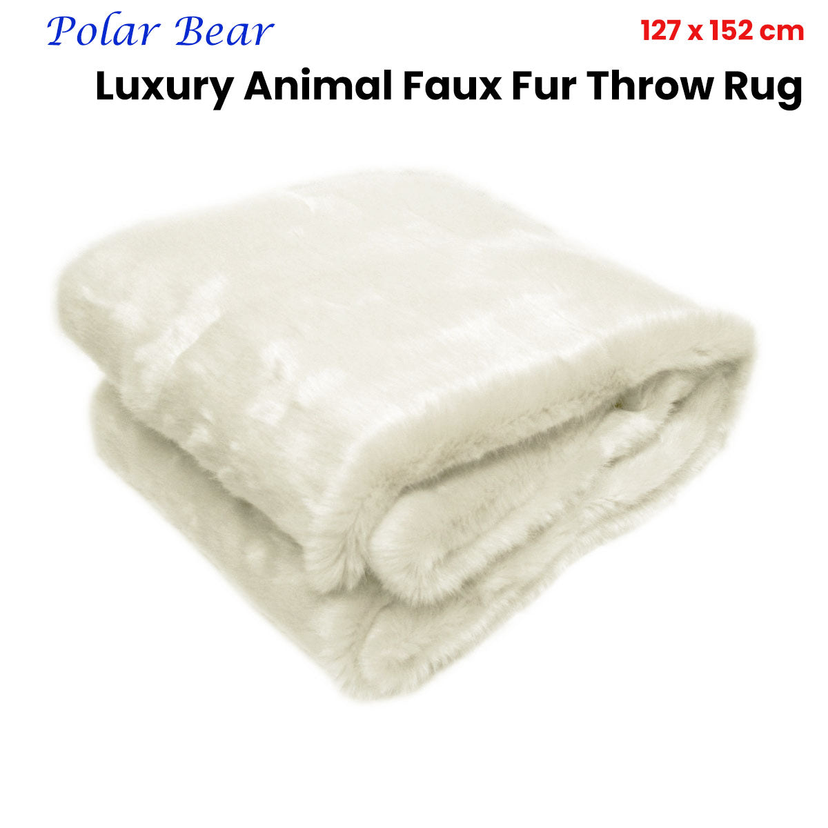 Radisson Polar Bear Luxury Animal Faux Fur Throw 127 x 152 cm