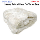 Radisson Snow Fox Luxury Animal Faux Fur Throw 127 x 152 cm