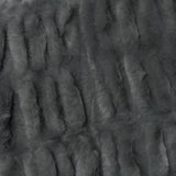 Harper Soft Ruched Pattern Faux Fur Throw Rug 127 x 152 cm Charcoal