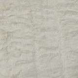 Harper Soft Ruched Pattern Faux Fur Throw Rug 127 x 152 cm Ivory