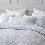 Bianca Laurieton Blue Jacquard Botanical Bedspread Set Single