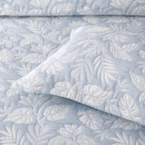 Bianca Laurieton Blue Jacquard Botanical Bedspread Set Single