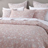 Bianca Myra Blush Floral Jacquard Bedspread Set Single