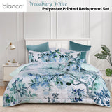 Bianca Woodbury White Botanical Printed Bedspread Set King Single