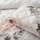 Bianca Giselle White Polyester Printed Floral Coverlet Set Single/Double