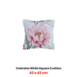 Bianca Coleraine White Coordinate Square Filled Cushion 43 x 43cm