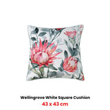 Bianca Wellingrove White Velvet Square Filled Cushion 43 x 43cm