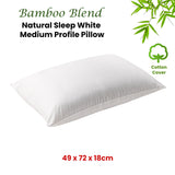Bianca Natural Sleep White Bamboo Blend Medium Profile Pillow