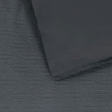 Bianca Hallston Charcoal Pre-Washed Cotton Quilt Cover Set Queen