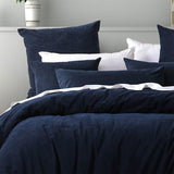 Bianca Lebron Indigo Jacquard Polyester Quilt Cover Set Double