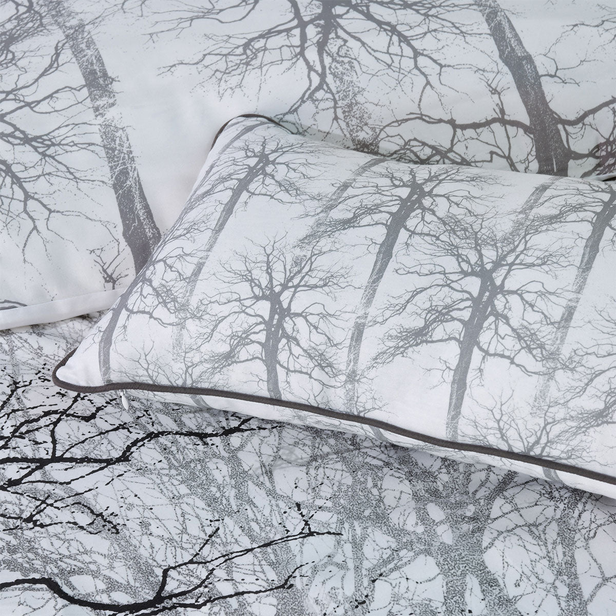 Bianca Myrtleford Grey Cotton Sateen Quilt Cover Set King