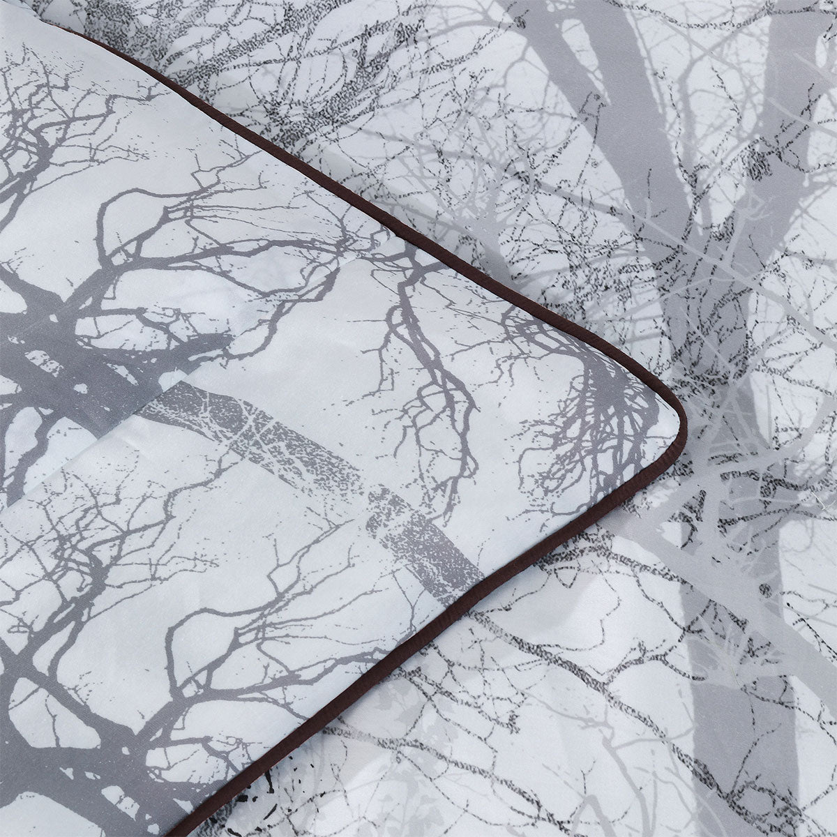 Bianca Myrtleford Grey Cotton Sateen Quilt Cover Set Queen