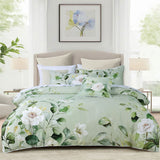 Bianca Salisbury Sage Floral Cotton Sateen Quilt Cover Set King