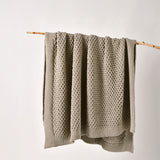 Bianca Sofala Taupe Polyester Chenille Throw Rug 130 x 170 cm