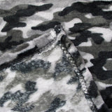 190GSM Boys Cool Ultra Soft Coral Fleece Throw 127 x 152cm Army Camouflage