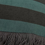 KAAT Amsterdam Viggo Green Stripe Square Filled Cushion 45cm x 45cm