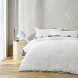 Accessorize Augusta White Ruched Quilt Cover Set King