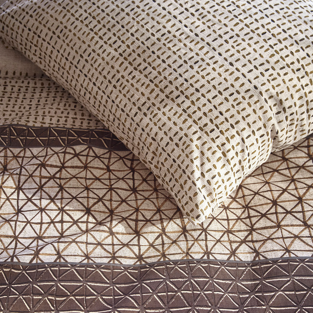 Bedding House Mathis Natural Cotton Quilt Cover Set Queen