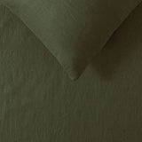 Vintage Design Homewares 100% Linen Olive Sheet Set Super King