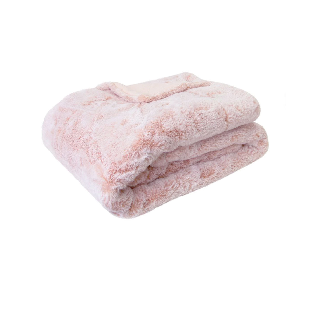 J Elliot Home Archie Soft Pink Faux Fur Throw 130 x 160cm