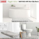 Toggle Microfiber Bath Mat Contourned Silver